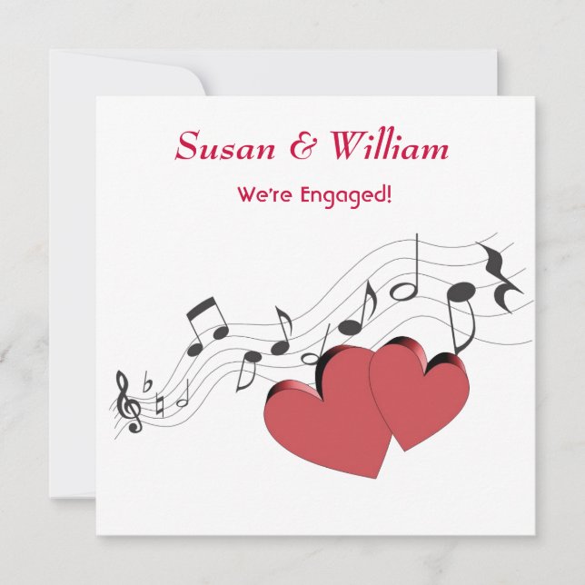 Invitation du Music Lover's Engagement Party (Devant)