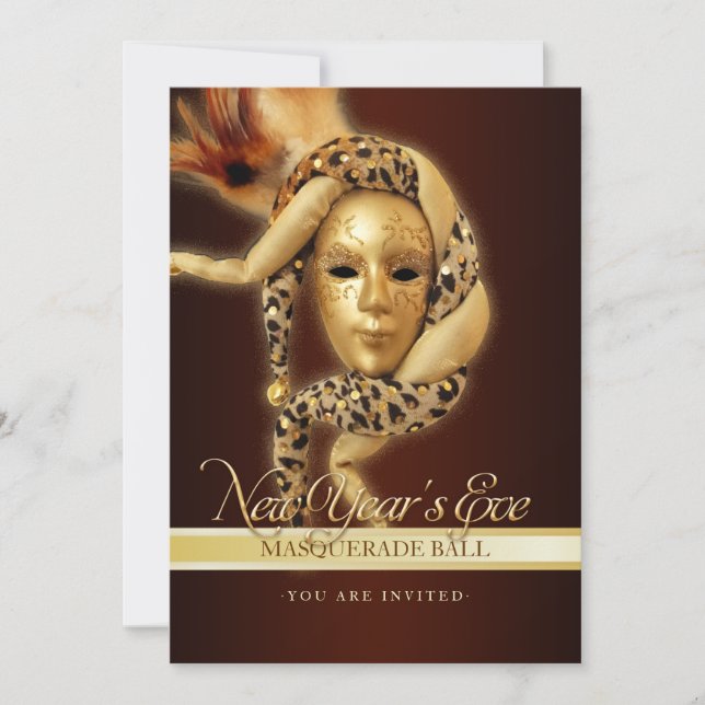 Invitation du New Year Masquerade Party (Devant)
