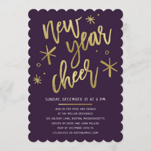 Invitation du New Years Eve Party de Gold Foil mod