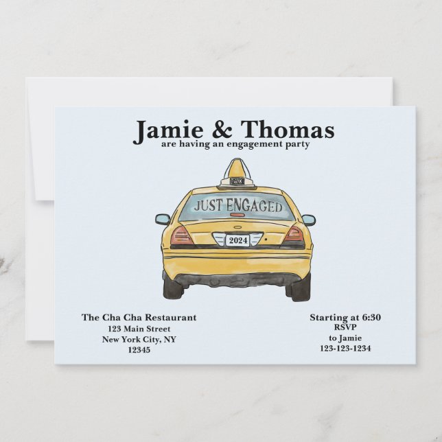 Invitation du New York City Engagement Party (Devant)