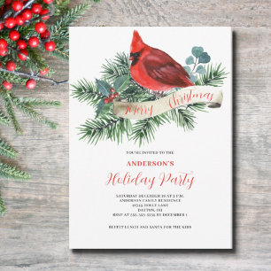 Invitation du Noël cardinal rouge