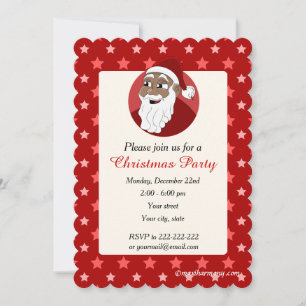 Invitation du Noël du Père Noël noir