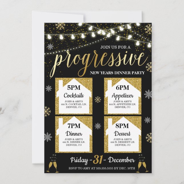 Invitation du Nouvel An (Devant)