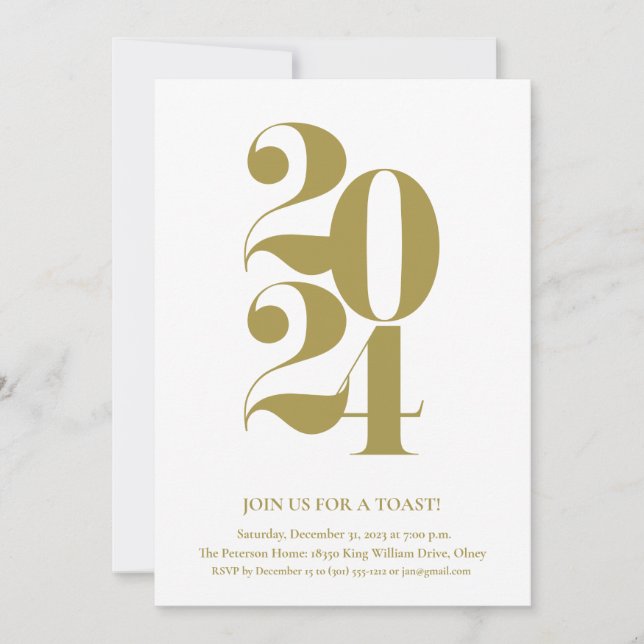 Invitation du Nouvel An 2024 (Devant)