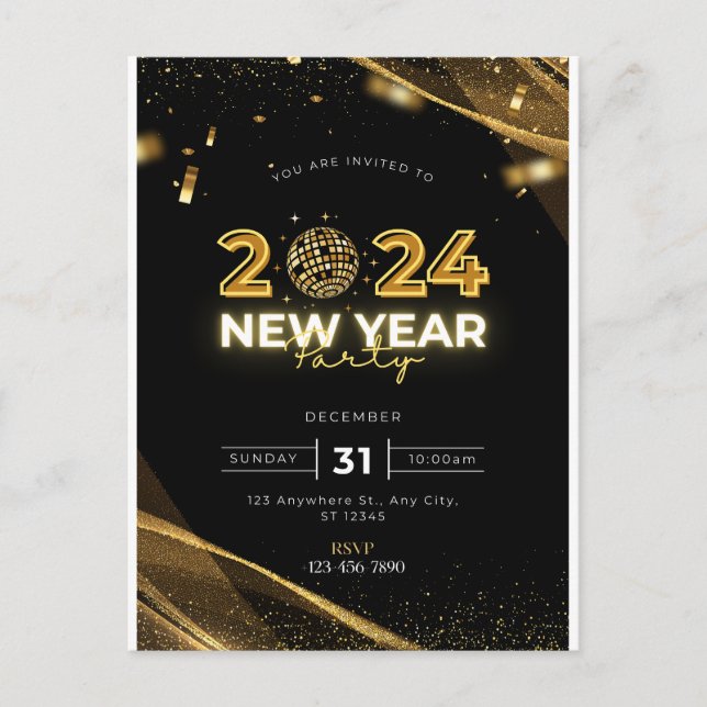Invitation du Nouvel An 2024 (Devant)