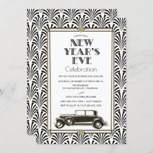 Invitation du Nouvel An Art Déco Gatsby