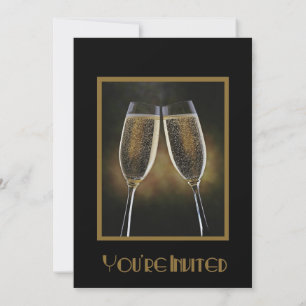Invitation du Nouvel An Champagne