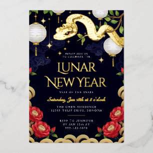 Invitation du Nouvel An chinois pour la fête des s