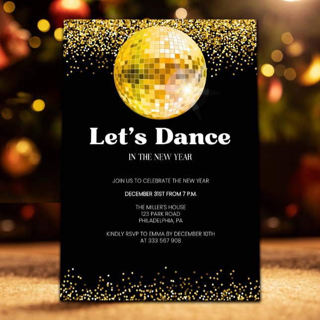 Invitation du Nouvel An du Bal Disco (Créateur téléchargé)