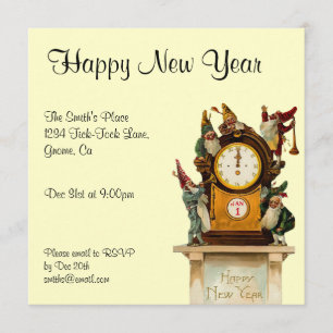 Invitation du Nouvel An Vintage