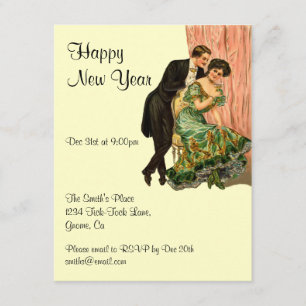 Invitation du Nouvel An Vintage