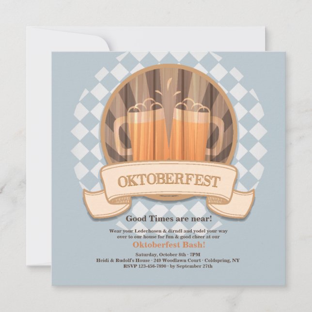 Invitation du Oktoberfest Party (Devant)