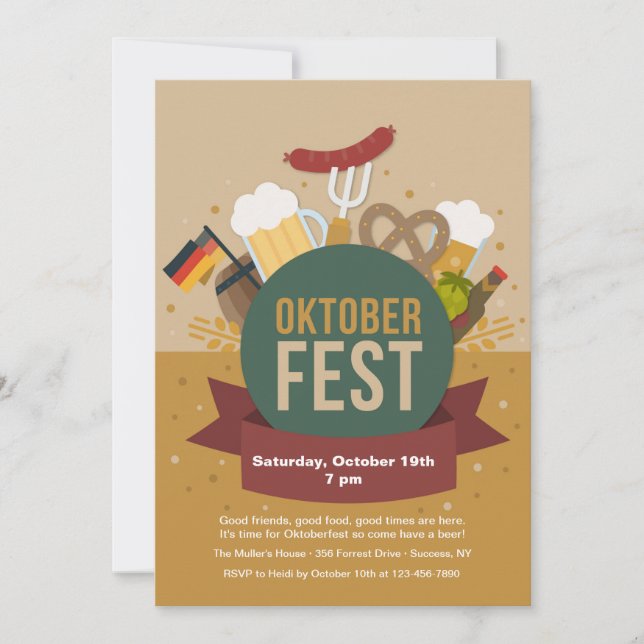  Invitation du Oktoberfest Party (Devant)