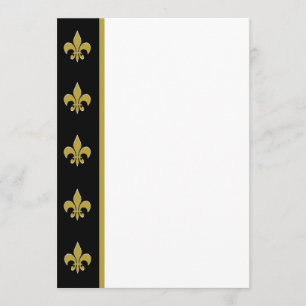 Invitation du panel Fleur de Lis Black and Gold
