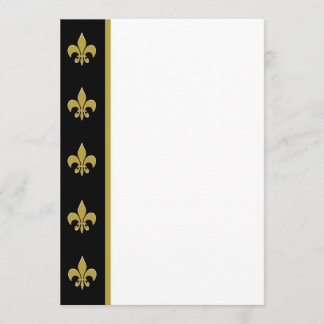 Invitation du panel Fleur de Lis Black and Gold