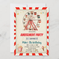 Invitation du parc d'attractions