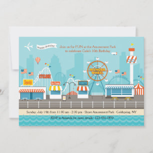 Invitation du parc d'attractions