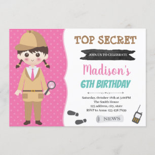 Invitation du parti agent secret espion