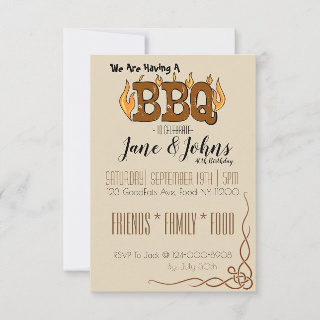 Invitation du parti BBQ (Devant)