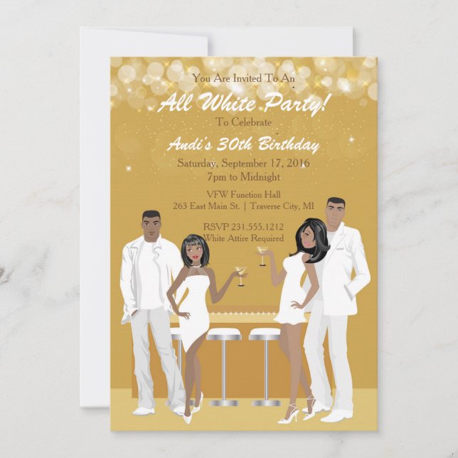 Invitation du Parti blanc - Afro-Américain (Devant)
