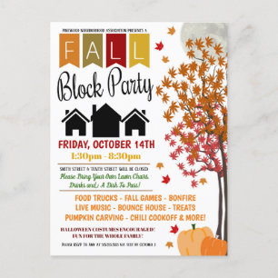 Invitation du parti de bloc du quartier d'automne