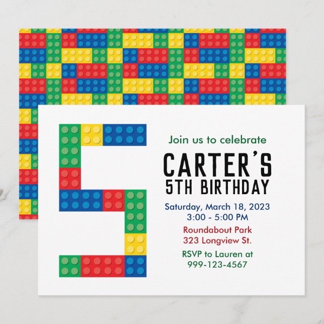 Invitation du Parti de construction pour le 5e par (Devant / Derrière)