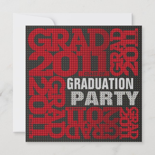 Invitation du Parti de la graduation 2011 Rouge 2 (Devant)