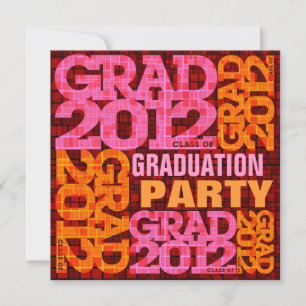 Invitation du Parti de la graduation 2012 Orange P