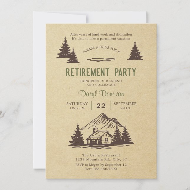 Invitation du Parti de la retraite Cabine russe (Devant)