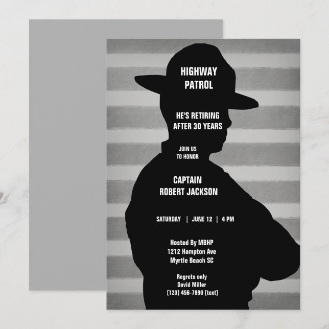 Invitation du Parti de la retraite du patron de la (Devant / Derrière)