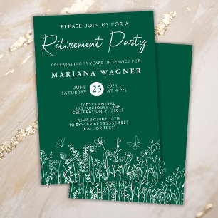Invitation du Parti de la retraite Fleur sauvage v