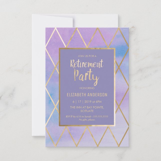 Invitation du Parti de la retraite - Personnaliser (Devant)