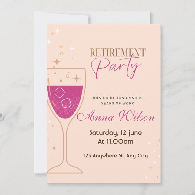 Invitation du Parti de la retraite rose moderne (Devant)