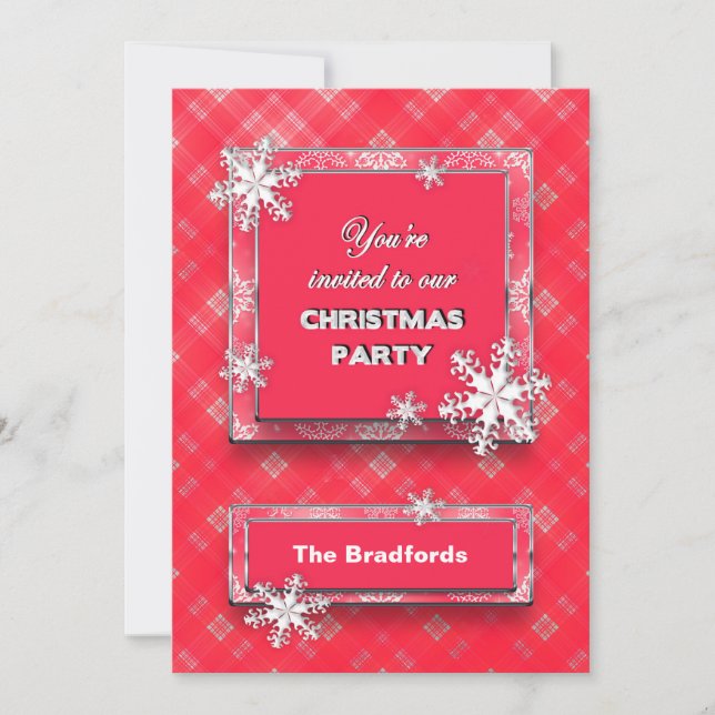INVITATION DU PARTI DE NOËL - PERSONNALISER L'AVAN (Devant)