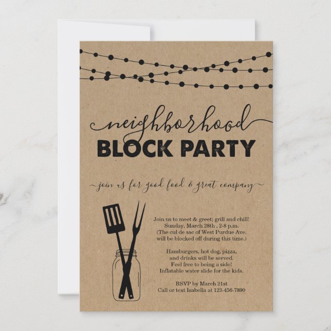 Invitation du parti de quartier (Devant)