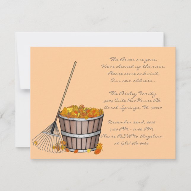 INVITATION du parti de réchauffement de maison suc (Devant)