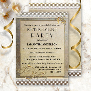 Invitation du parti de retraite Chic Gatsby BBQ