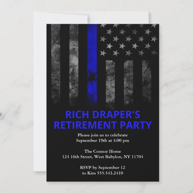 Invitation du parti de retraite de la police (Devant)
