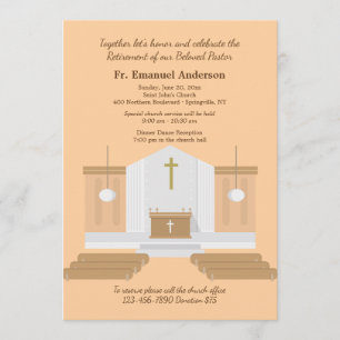 Invitation du parti de retraite de l'église intéri