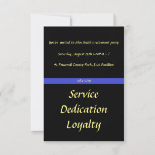 Invitation du parti de retraite de l'officier