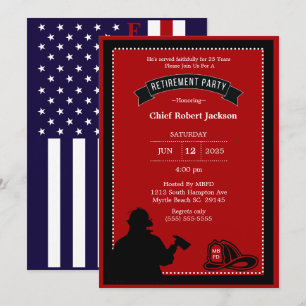 Invitation du parti de retraite des pompiers