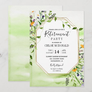 Invitation du parti de retraite fleur sauvage 