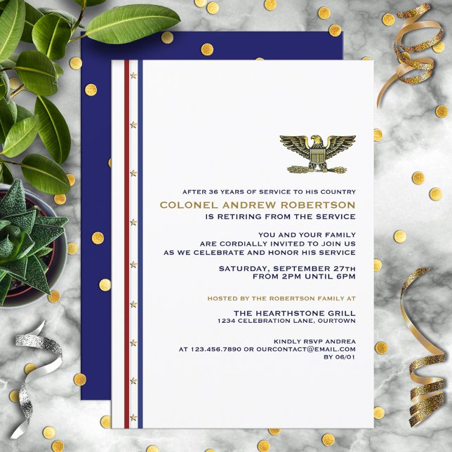 Invitation du Parti de retraite militaire (Créateur téléchargé)