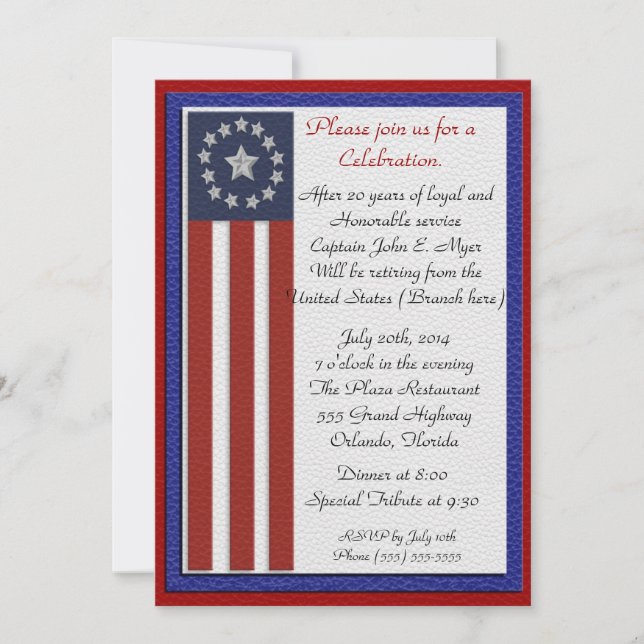 Invitation du Parti de retraite militaire (Devant)