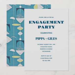 Invitation du parti d'engagement à motif des année