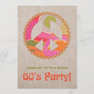 Invitation du parti des années 60