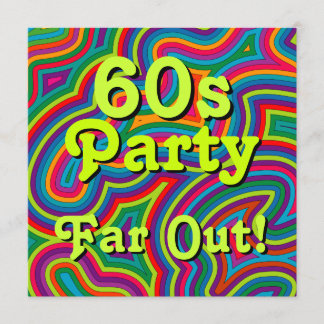 Invitation du parti des années 60