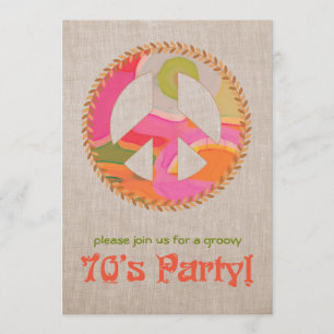 Invitation du parti des années 70