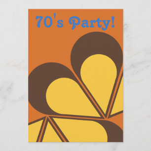 Invitation du parti des années 70
