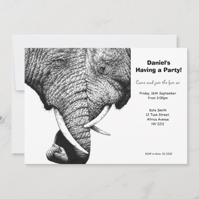 Invitation du parti des éléphants africains (Devant)